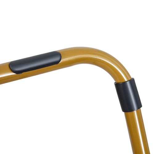 Flash Furniture Gwen Oversize Folding Saucer Chair - Emerald Faux Fur Moon Chair - Soft Gold Metal Frame - 38" Portable Folding Chair - for Dorm and Bedroom Flash Furniture