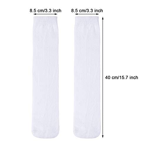 Geyoga 15 Pairs Blank White Sublimation Socks Polyester Printable Knee Athletic Socks Full Sublimation Sock Bulk For Adult Mens Womens Unisex DIY Geyoga