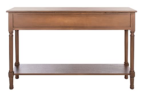 SAFAVIEH Home Collection Peyton Brown 3-Drawer Lower Shelf Console Table CNS5705C SAFAVIEH