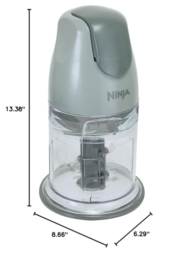 Ninja QB900B Master Prep Food Processor Blender with 48 oz Pitcher & 16 oz Chopping Bowl, Perfect for Frozen Blending & Chopping, 400 Watts, Dishwasher Safe, Countertop, Grey Ninja