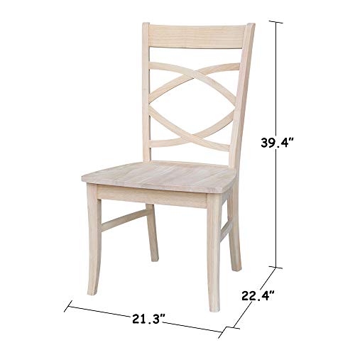 International Concepts Milano Chair, Unfinished IC International Concepts