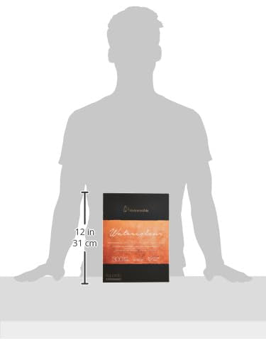Hahnemhle Collection 100 Percent Cotton Watercolor Pad with 12 Durable Sheets, Vegan and Acid-Free (300 GSM, 9 x 12 Inch) Hahnemühle