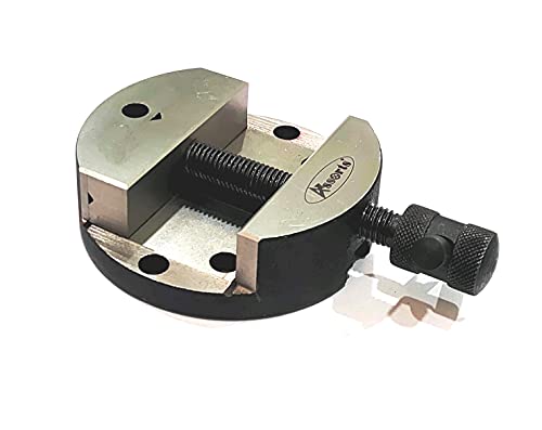 ASSORTS's 80 mm Round Vice for 3" (80 mm) & 4" (100 mm) Rotary Milling Indexing Table with 3 x M6 T nuts Bolts-Engineering Tools ASSORTS
