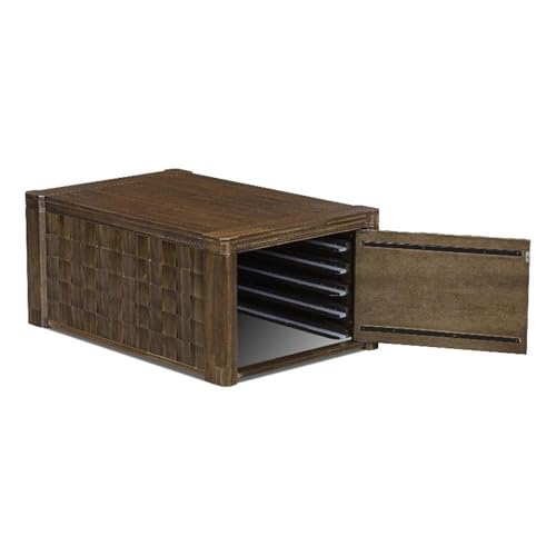East West Furniture Xtenczar Expandable Coffee Table in Walnut Finish East West Furniture