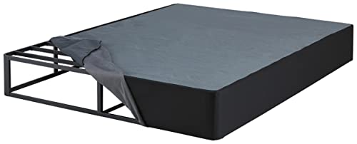 Signature Design by Ashley 10" Mattress Box Spring with Metal Foundation, Queen, Black Signature Design by Ashley