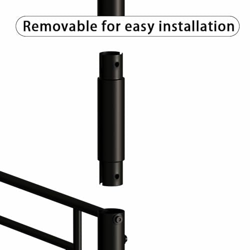 Bellemave Triple Bunk Bed for 3, bunk Bed for 3 Person, 3 bunk beds for Kids/Adults/Teenagers, Black Bellemave
