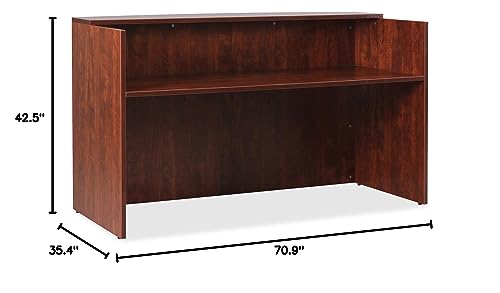 Lorell 59581 Essentials Reception Desk, Cherry Laminate Lorell