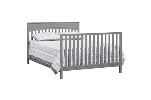 Oxford Baby Harper 4-in-1 Convertible Crib, Dove Gray, GreenGuard Gold Certified Oxford Baby