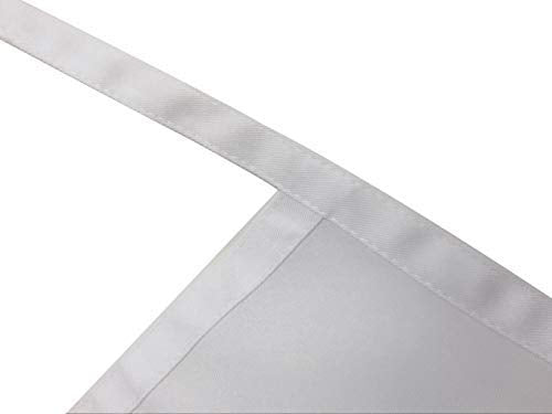 LOYHUANG Total 6PCS White Apron for Women Adult Unisex Plain Color Bib aprons with 2 Front Pockets Washable Chef Aprons for Cooking Baking Kitchen Restaurant Crafting LOYHUANG