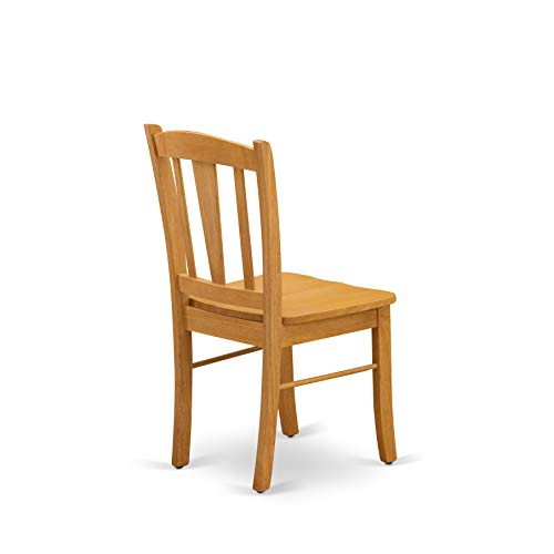 East West Furniture OXDL5-OAK-W 5 Piece Modern Dining Table Set Includes a Square Wooden Table and 4 Kitchen Dining Chairs, 36x36 Inch, Oak East West Furniture