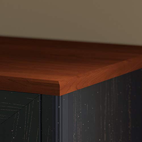 Bush Furniture Fairview 2 Drawer Lateral File Cabinet in Antique Black/Hansen Cherry, Home Office Storage for Letter, Legal, and A4-size Documents Bush Business Furniture