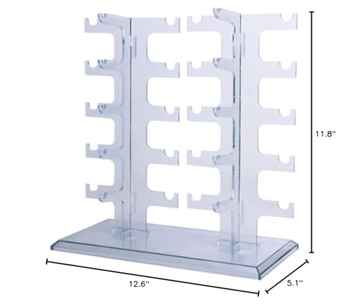 JoySee 1 X sunglasses organizer eyeglasses rack glasses holders acrylic Glasses hoder Display hold Stand, Water Clear Transparent JoySee