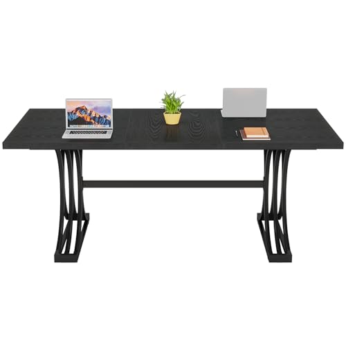 Tribesigns 5FT Small Conference Table for 4 to 6, Modern Meeting Table with Strong Metal Frame for Office Meeting Conference Room Tribesigns