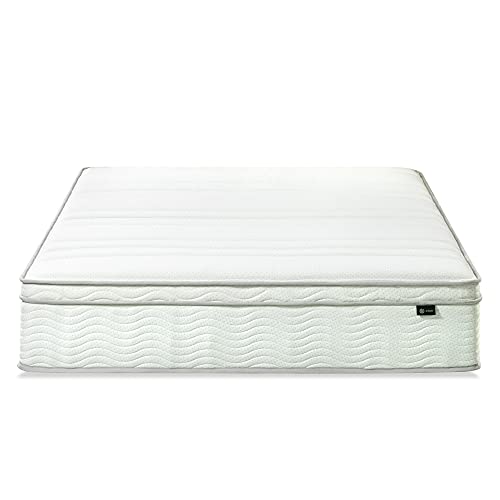 ZINUS 12 Inch Foam and Spring Mattress, Full, CertiPUR-US Certified Foams, Mattress in A Box, White ZINUS