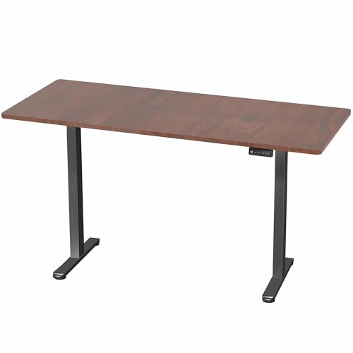 VIVO Electric 71 x 30 in Dual Motor Standing Desk, Memory Height Adjustment, E2B Series, Dark Walnut Top Black Frame, DESK-KIT-E2B7D VIVO