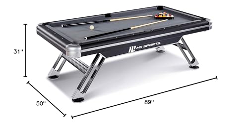 MD Sports 7.5' Titan Drop Pocket Table with Pool Ball and Cue Stick Set MD Sports