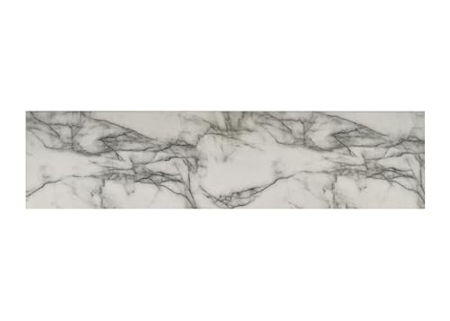 Lilola Home Matilda 63-inch White Cabinet Console Table with Faux Marble Top – Modern 4-Door Storage Design with Adjustable Shelves and Black Contrasting Base for Living Room or Entryway LILOLA LIVING