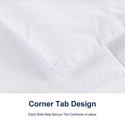 ACCURATEX Duvet Insert Queen Comforter - 400GSM Fluffy Down Alternative Fill Hotel Collection Heavyweight Comforter, Warm Thick Duvet for Fall Winter, 8 Corner Tabs - Machine Washable,White,90x90 ACCURATEX