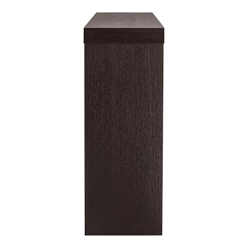 HOMES: Inside + Out Naomi Modern Decorative Accent Console with W-Shaped Legs, Narrow Desk, Wood Entryway Console Table for Living Room, Hallway, Entrance, Small Spaces, Cappuccino HOMES: INSIDE + OUT