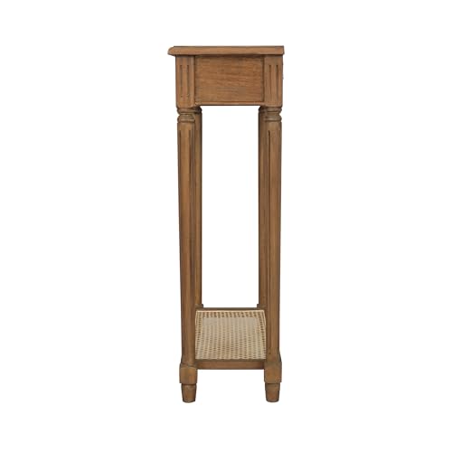 East at Main Lenora Console Table – 23.75” Narrow Entryway Table with Storage & Cane Shelf – Solid Wood Accent Table for Hallways, Foyers, and Small Spaces – French Country & Traditional Style East at Main