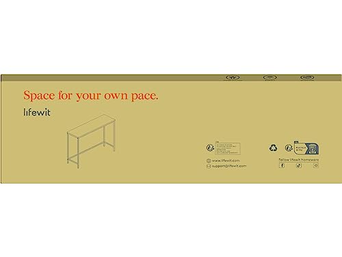 Lifewit 39.4 Inch Console Narrow Sofa Table with Metal Frame for Living Room Industrial Entryway Hallway, Entrance, Office, Corridor, Coffee Table, Behind Sofa, Grey Oak Lifewit