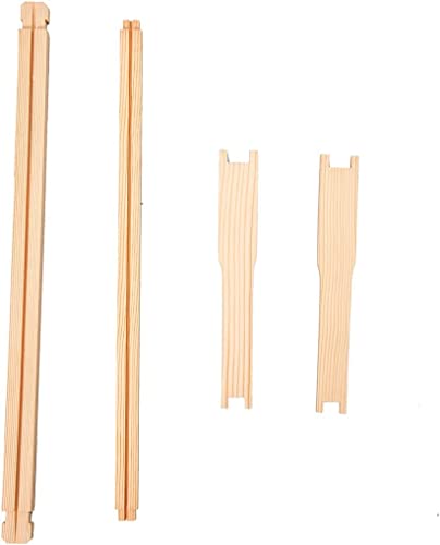 Honey Lake Deep Beehive Frames and Foundations Kit, 10 Pack Brood Wooden Frames and Natural Beeswax Dipped Plastic Foundation for Beekeeping (Black) Honey Lake