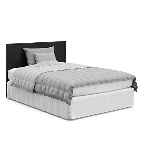 Graco Hadley 5-in-1 Convertible Crib with Drawer (Black) – Combo, Includes Full-Size Nursery Storage, Converts from Baby Crib to Toddler Bed, Daybed Graco