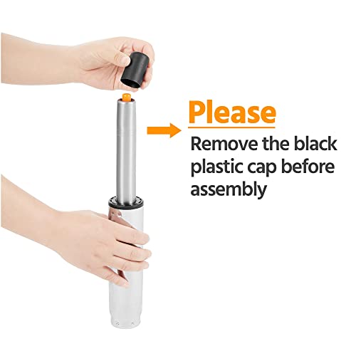 Yaheetech Mid-Back Office Chair PU Leather Desk Chair Adjustable Executive Task Chair w/Lumber Support Gold Leg White Seat Yaheetech