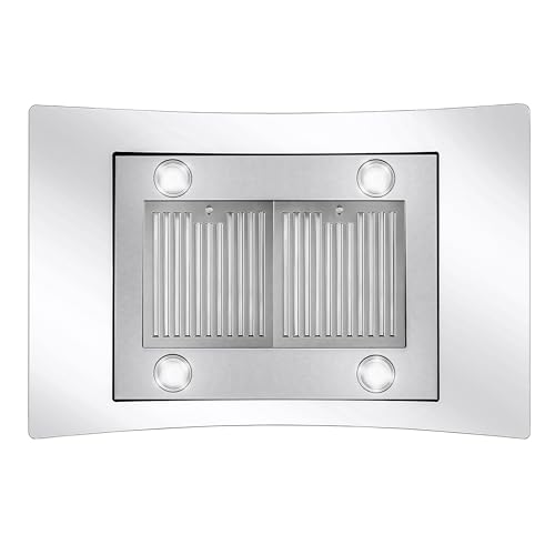 COSMO COS-668ICS900 36 in. Lumin Collection 380 CFM Ducted Island Range Hood, Soft Touch Controls, LED Lights, Stainless Steel COSMO