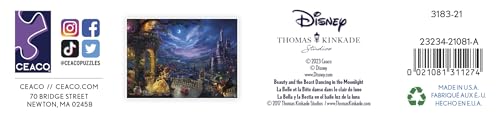 Ceaco - Thomas Kinkade - Disney - Beauty & The Beast Dancing in The Moonlight - 1000 Piece Jigsaw Puzzle Ceaco