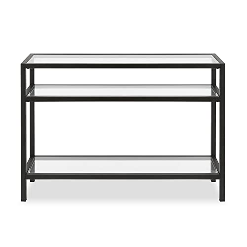 Henn&Hart 42" Wide Rectangular Console Table in Blackened Bronze, Entryway Table, Accent Table for Living Room, Hallway Henn&Hart