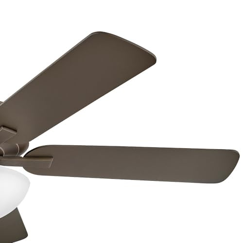 Hinkley Metro 52" LED Indoor Dual Mount Ceiling Fan - Traditional Style, Reversible Wooden Fan Blades - Metallic Matte Bronze - Remote Sold Separately Hinkley