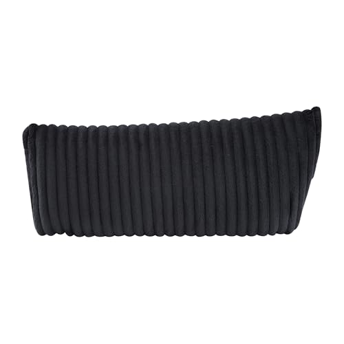 Lexicon Modern Swivel Glider Recliner Chair, Nursery Glider, Corduroy Fabric Upholstery Recliner with 2 Lumbar Pillows, Manual Reclining Sofa Chair for Living Room/Office/Apartment, Black Lexicon