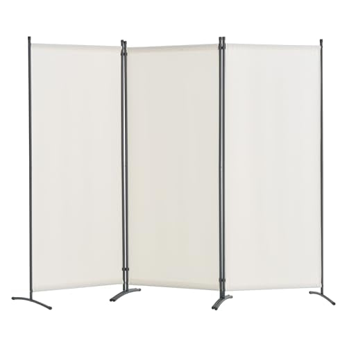 VEVOR Room Divider, 3 Panel Room Dividers and Folding Privacy Screens, Fabric Partition Room Dividers for Office, Bedroom, Dining Room, Study, Freestanding, White VEVOR