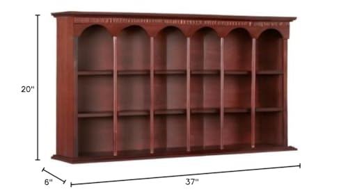 Touch of Class Mackenzie Wall Curio Shelf - Made of Wood - Elegant Display - Mounted Wooden Furniture Shelves for Living Room, Kitchen Touch of Class