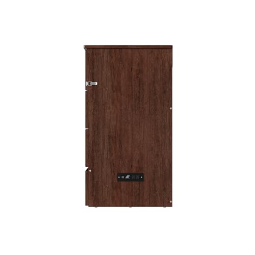 AFI, Northfield Murphy Bed Chest Queen with 6" Mattress, Storage Drawer & Built-in USB Charger, Burnt Amber AFI