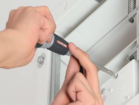 ANEX Ratcheting Screwdriver Ball Handle, Japanese Heavy Duty Magnetic Bit Set (Phillips+2, Flat Head-6), Quick Ball Grip 72 Gear Ratchet Screwdriver, Made in JAPAN Anex