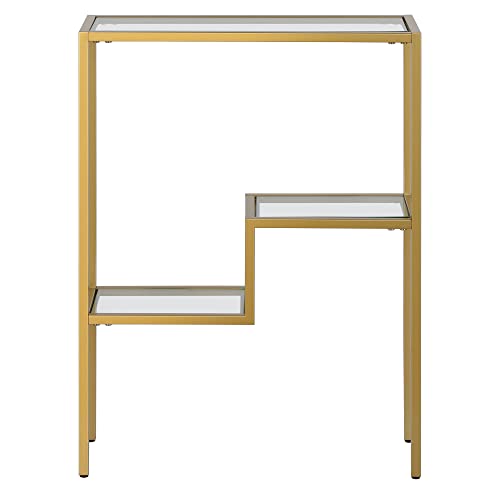 Henn&Hart 22" Wide Rectangular Console Table in Brass, Entryway Table, Accent Table for Living Room, Hallway Henn&Hart