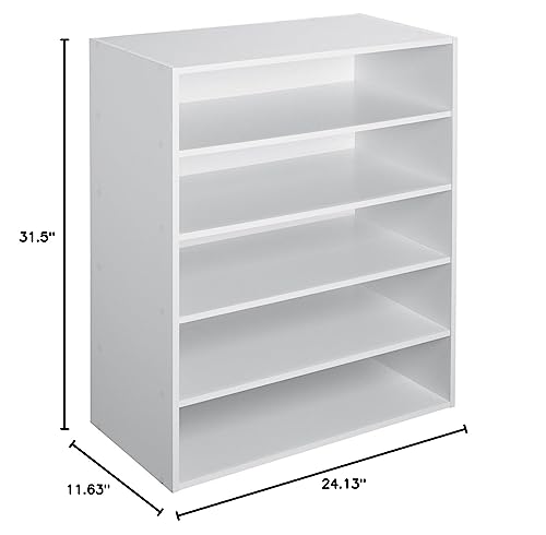 ClosetMaid 1565 Stackable 5-Shelf Organizer, White ClosetMaid