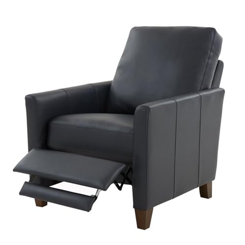 Comfort Pointe Penny Midnight Blue Faux Leather Modern Push Back Recliner Comfort Pointe