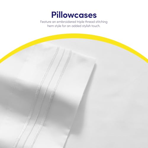 1500 Supreme Collection Sheet Sets White - Luxury Hotel Bed Sheets and Pillowcase Set for King Mattress - Extra Soft, Elastic Corner Straps, Deep Pocket, White Sweet Home Collection