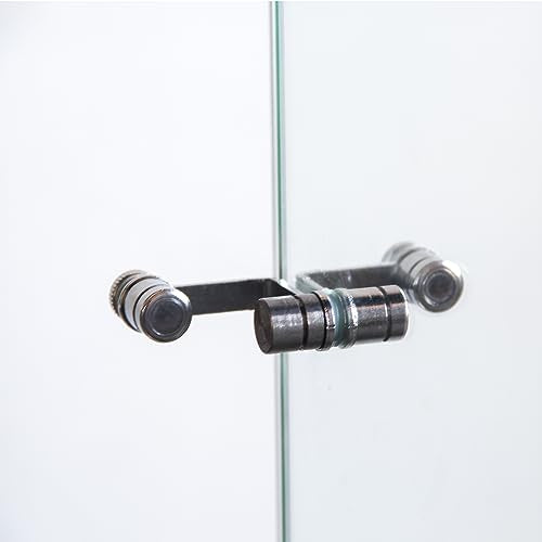 Glass Display Cabinet with 12 Shelves with 3 Columns, 4 Tier Curio Cabinet with Doors, Fast Installation, Floor Standing Tempered Glass Collection Display Showcase for Bedroom, Living Room (Black-A) AONYAYBM