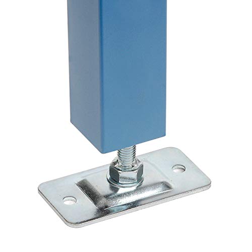 Global Industrial Lab Workbench Adjustable Height Square Tubular Leg, Phenolic Resin Safety Edge, 72" W x 30" D, Blue Global Industrial