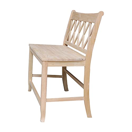 IC International Concepts International Concepts Double X-Back, Unfinished Bench IC International Concepts