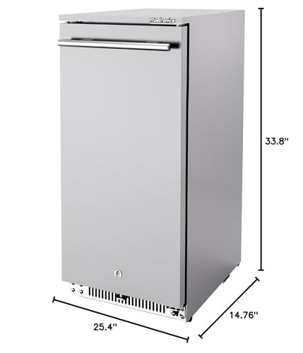 Frostronics 15 Inch 100 Cans Outdoor Beverage Refrigerator, 3.5 cu. ft. Built-in Beverage Cooler with Easy-Swap Reversible Door, 26°F Outdoor Beverage Fridge, SUS304, Lockable, ETL & NSF7 Certified Frostronics