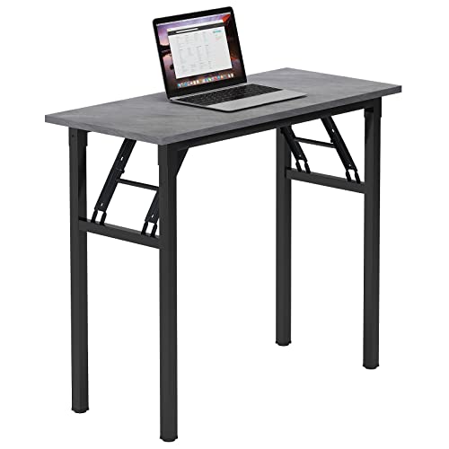 Need Small Desk 31 1/2" No Assembly Foldable Writing Table,Sturdy and Heavy Duty Folding Computer Desks for Small Space/Home Office/Dormitory AC5LB(80 * 40) Need