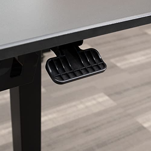 Stand Up Desk Store Pneumatic-Adjustable Two-Tier Compact Standing Desk (Black Frame/Black Desktop, 28” Wide) S Stand Up Desk Store