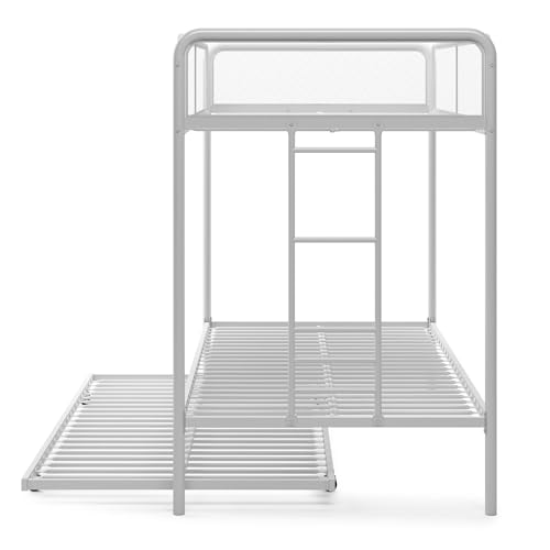 DHP Isaiah Triple Twin Metal Bunk Bed, Off White DHP