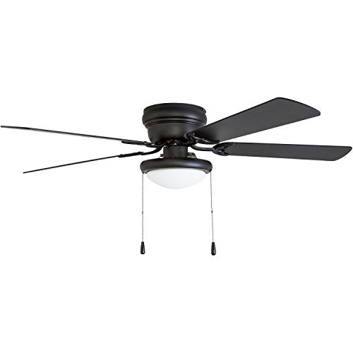 Portage Bay 50251 Hugger 52" Matte Black West Hill Ceiling Fan with Bowl Light Kit Portage Bay