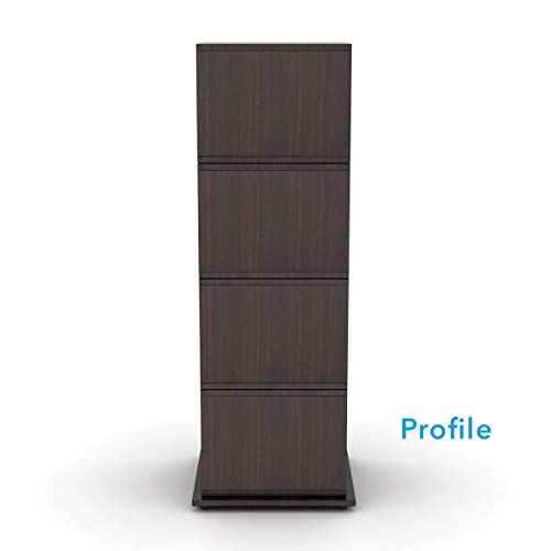 Atlantic 4 Tier Rotating Cube Espresso Atlantic